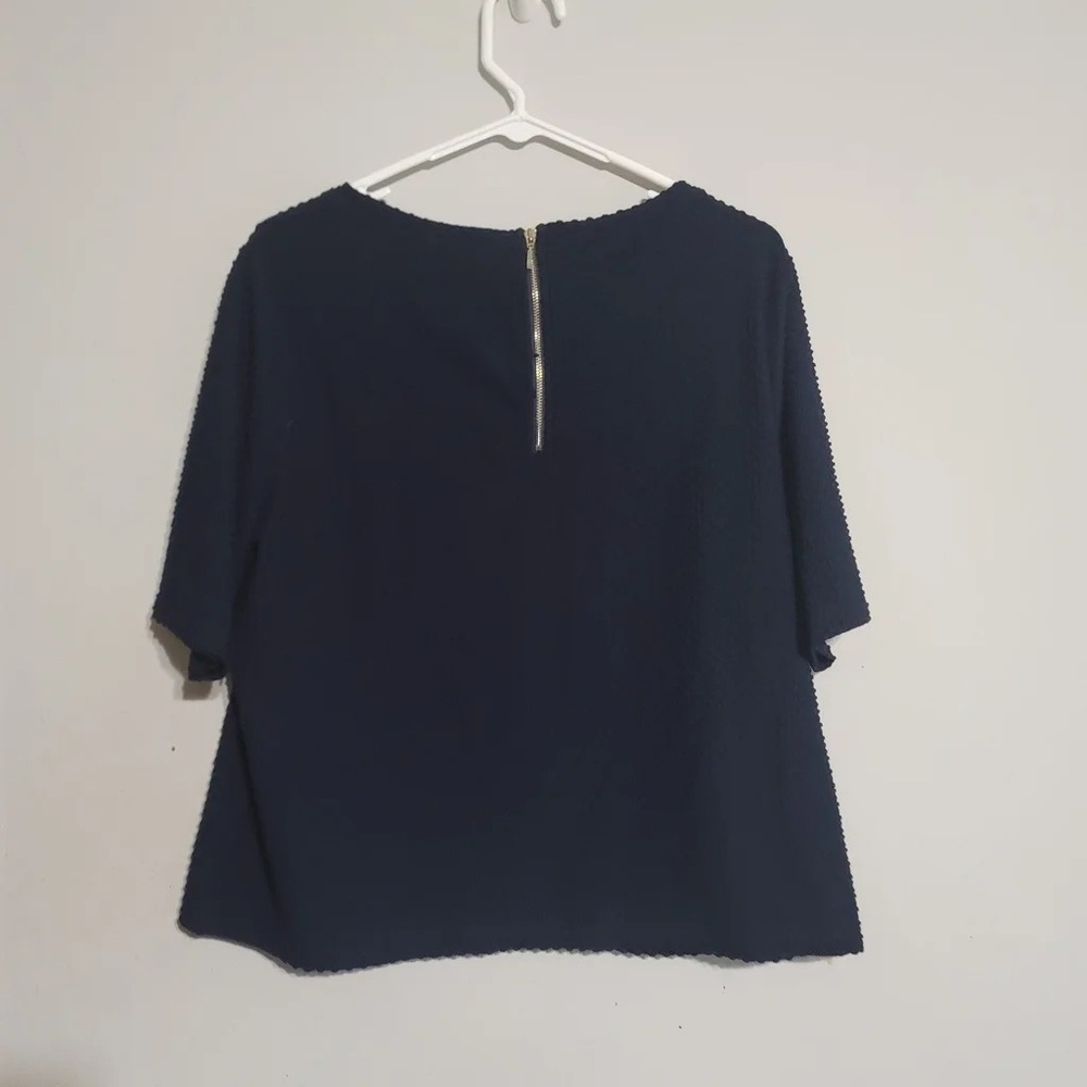 Elegant Navy Blue Women's Top